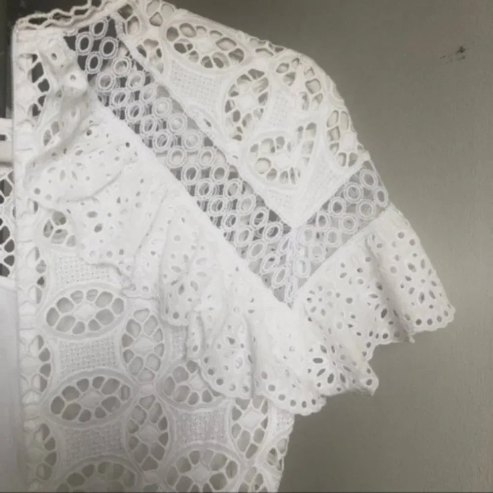 Sandro ✨ Ruffles and Lace Mini dress - Picture 9 of 10